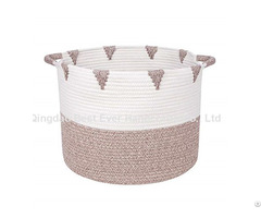 Durable Decorative Large Blanket Storage Basket With Long Handles