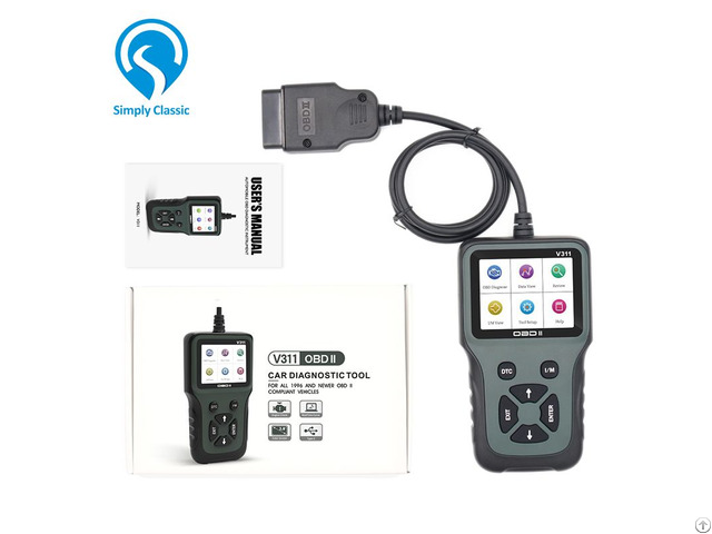 V311 Handheld Color Display Engine Code Reader Obd Scanner Car Diagnostic Tool