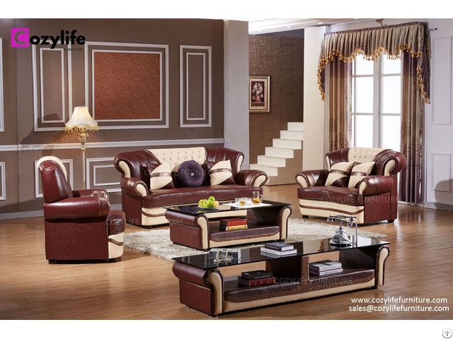 Luxury Chesterfield Sofa Design With Coffee Table And Ottoman