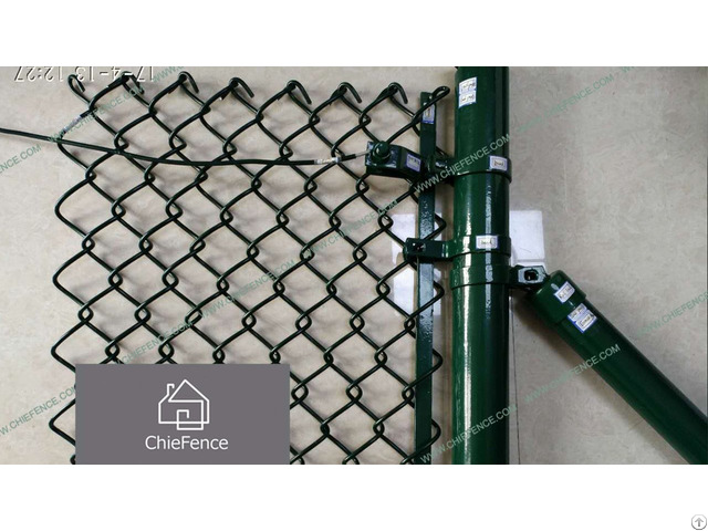 Chain Link Security Fence With Barbed Wire Outside