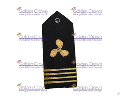 Engineer Shoulder Boards Epaulets Gold Propeller Four Bar Hardboards