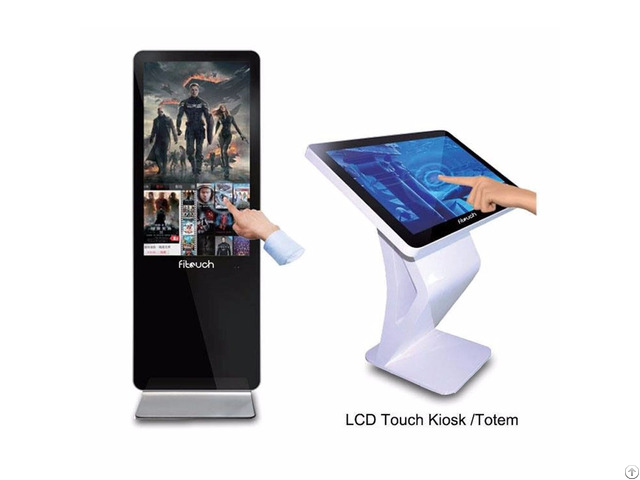 Interactive Touch Screen Display Floor Standing Kiosk 32 43 49 Inch 55