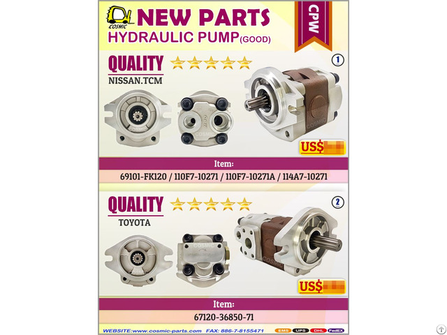 Cosmic Forklift Parts New No 374 Hydraulic Pump Cpw