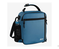 Mier Insulated Lunch Box Bag With Shoulder Strap And Bottle Holder