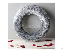 Christmas Wreath Glitter Handicraft Hanging Silver Door