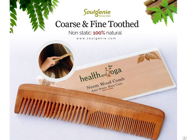 Neem Comb Coarse And Fine Toothed