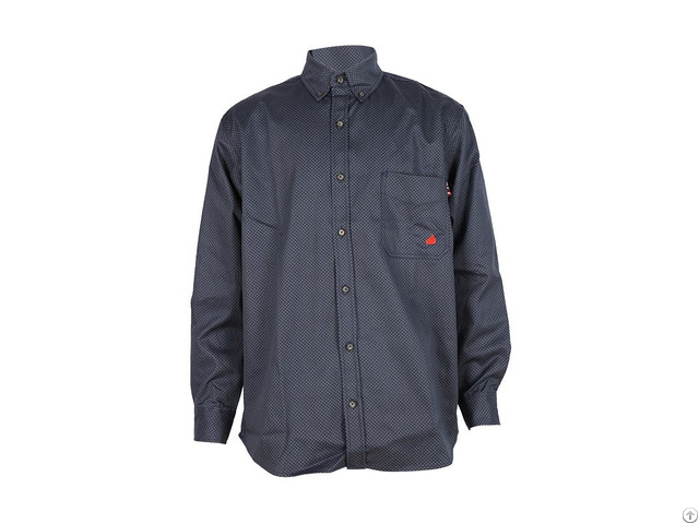 Cotton Flame Resistant Knit Henley Work Long Sleeve Shirt