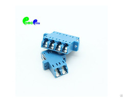 Lc With Internal Shutter Full Flange Type Duplex Fiber Optic Adapter