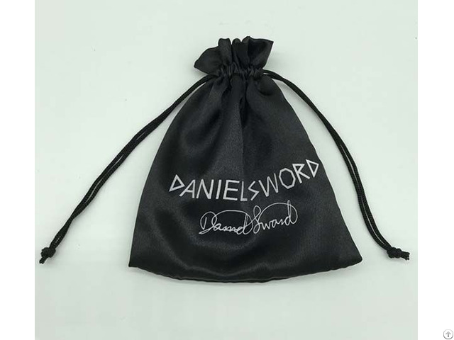 Black Satin Jewelry Pouch