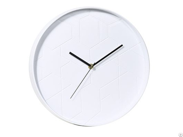 Modern Wall Clock Quiet Sweep White Dial Decorative Home Design 12 Inch