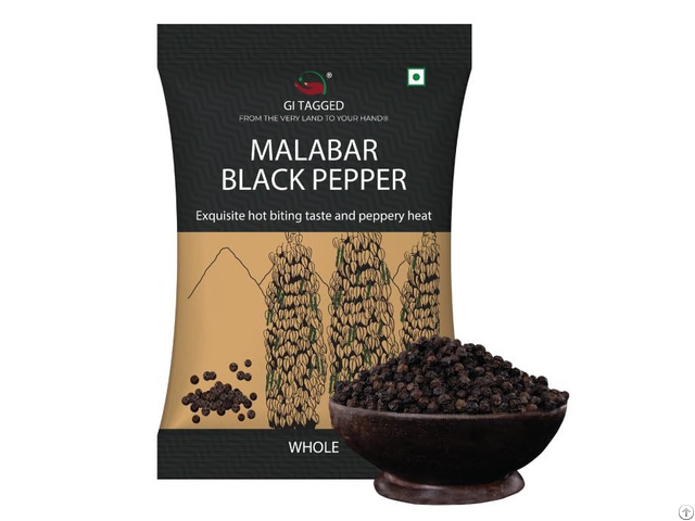 Indian Spices Gitagged Malabar Black Pepper Whole 100gms