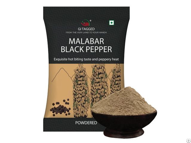 Indian Spice Gitagged Malabar Black Pepper Powder 100gms