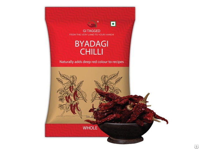 Indian Spices Gitagged Byadgi Chilli Whole 200gms