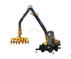 Hydraulic Wheel Excavator With Grapple Log Grab