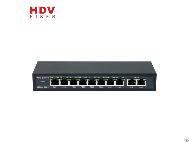 Capacity 20g 10 Gigabit Smart Poe Switch With 8 Port