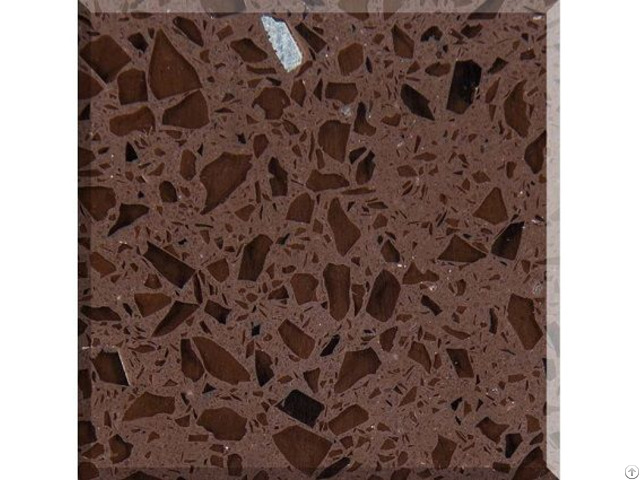 Supply Crystal Brown Quartz Stone Slabs