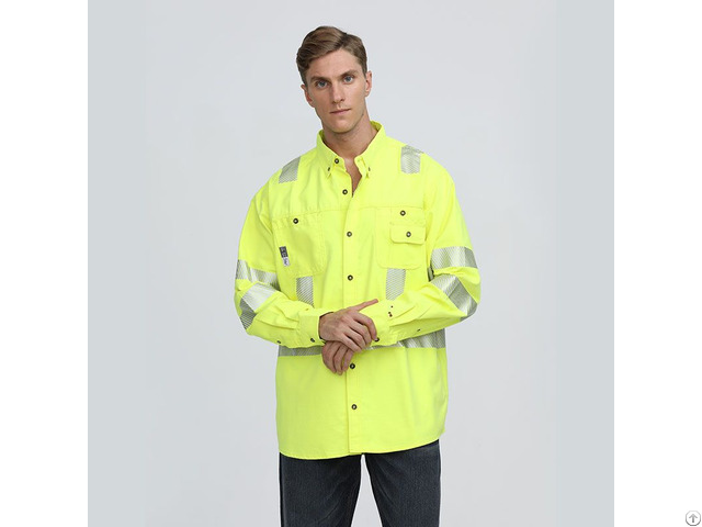 Customizable Men S High Visibility Fireproof Work Shirt