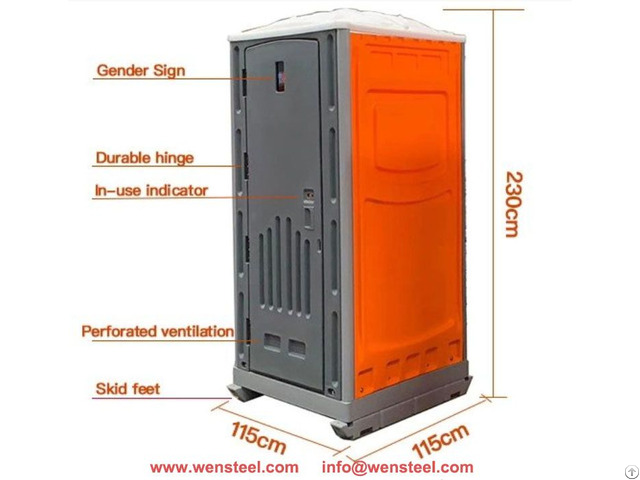 Wen Steel Portable Toilet Movable Washroom