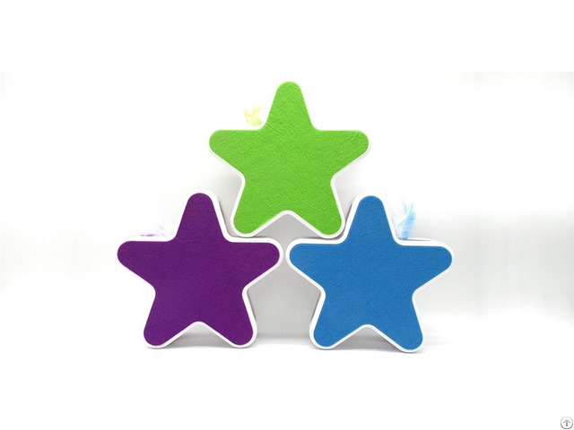 Pentagram Box Cat Toy With Rotating Feather
