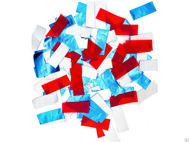 Patent New Products Shiny Blue White Red Slips 100 Percent Biodegradable For Confetti Popper