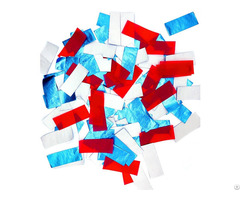 Patent New Products Shiny Blue White Red Slips 100 Percent Biodegradable For Confetti Popper