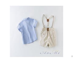 Led With Straps Pure Cotton Soft, Summer Kids Trousers And T Shirts Aomi B004