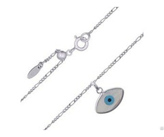 Silver Chain Necklace With Little Eye Charm