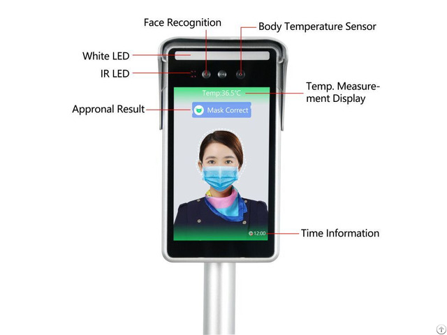 Floor Standing Face Recognize Smart Temperature Thermal Camera