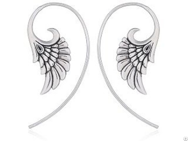 Fancy 925 Silver Wing Wholesale Earring