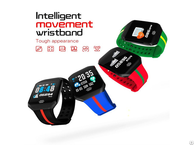 Watch Color Screen Sports Blood Pressure Heart Rate Monitor Smart Band B07