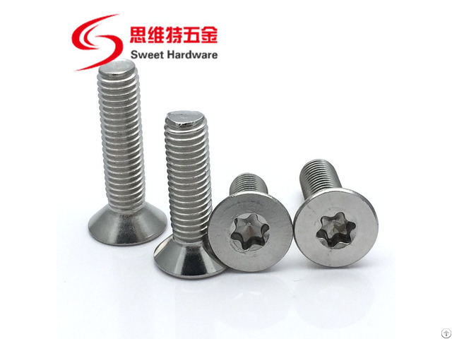 Sweet Fastener 304 316 Stainless Steel Countersunk Torx Machine Screw M5m6m8m10