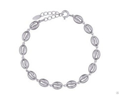 Sterling Silver 925 Hollow Shells Chain Bracelets