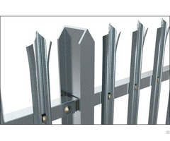 W Section Triple Point Galvanized Palisade Fence