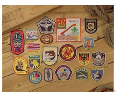 Embroidered Badges With Merrowed Border