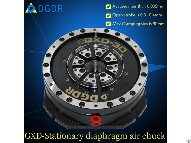 Stationary Diaphragm Air Chuck For Small And Thin Work Holding Automatic Equipment