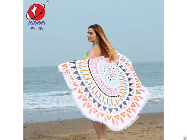 Printed Round Beach Towel