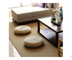 Vietnam Handicraft Water Hyacinth Seat Floor Cushion Padded Knitted Straw