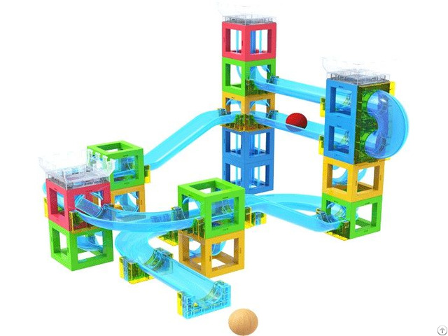 Stem Toy Magnetic Block With Running Ball