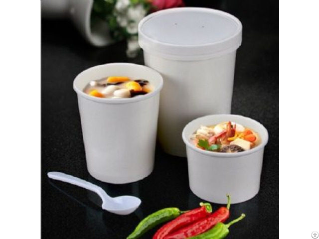 Paper Soup Bowl With Plastic Lid