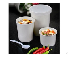 Paper Soup Bowl With Plastic Lid