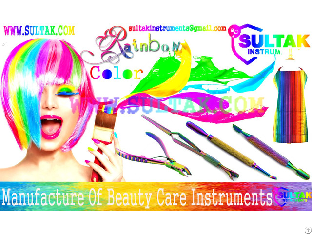 Surgical Rainbow Multi Color Nails Instruments Manicure Pedicure Wholesale Beauty Nail Care Products