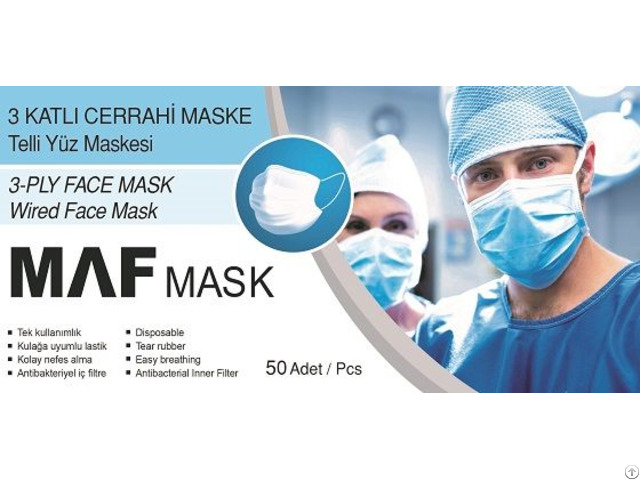 Disposable 3 Layers Surgical Face Mask