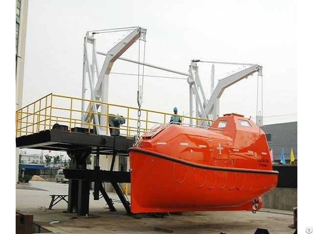 Marine Used Totally Enclosed Lifeboat With Davit Price For Sale