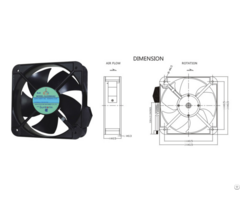 Taiwan Sanju Ac2206 Square Iron Leaf Fan