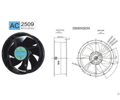 Taiwan Sanju Sj2509ha2 Iron Leaf Fan