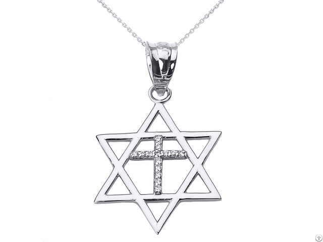 Sterling Silver Star Of David Pendant With 20 Inch Chain