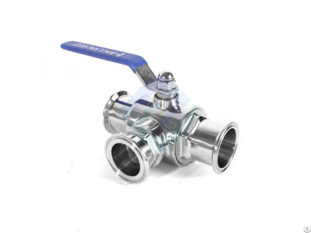Stainless Steel Three Way T L Sanitary Valves Flanged Camlock Valve