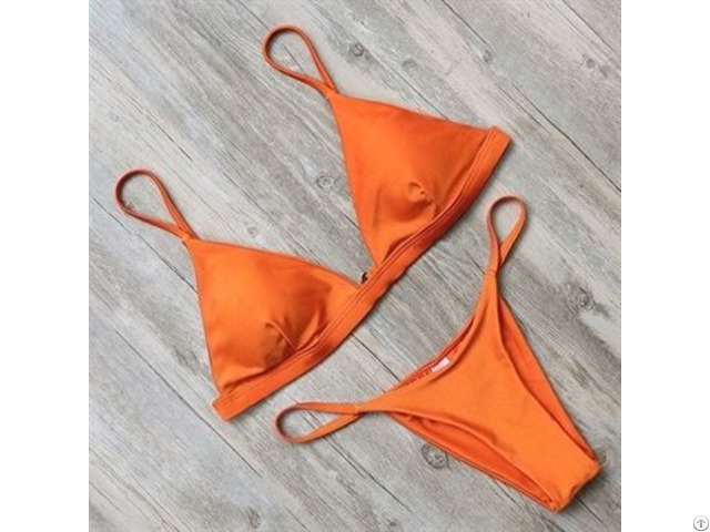 Custom Wholesale Plain Color Two Pieces Swimwear Swimsuits