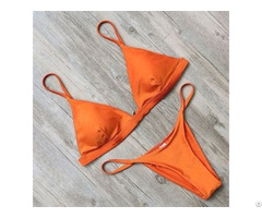 Custom Wholesale Plain Color Two Pieces Swimwear Swimsuits