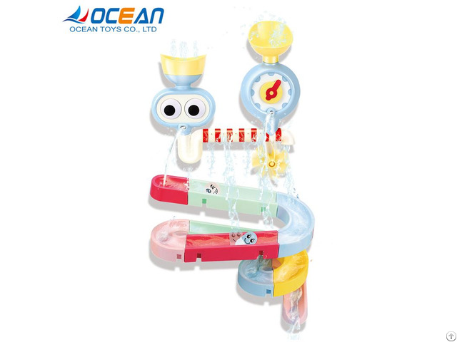 Cute Funny Water Spray Track Baby Bath Assembly Diy Toys For Kids